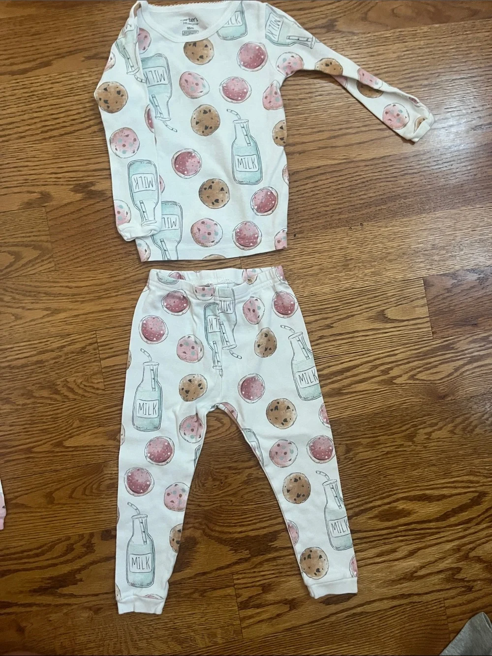 Carter's Pink & Cream Cow and Cookie 2-Pack Pajama Set
